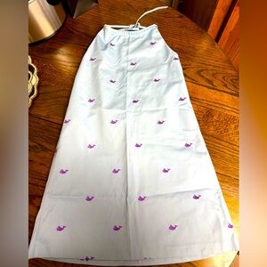 Kelly’s Kids girls halter dress preppy embroidered whales size L (10-12)